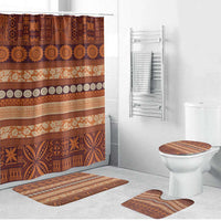 Fiji Marau na Kerisimasi Bathroom Set Gold Tapa Masi Inspired Christmas - Polynesian Pride