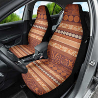 Fiji Marau na Kerisimasi Car Seat Cover Gold Tapa Masi Inspired Christmas - Polynesian Pride