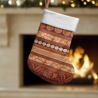 Fiji Marau na Kerisimasi Christmas Stocking Gold Tapa Masi Inspired Christmas - Polynesian Pride