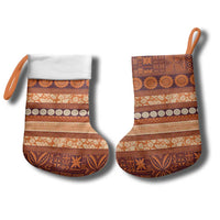 Fiji Marau na Kerisimasi Christmas Stocking Gold Tapa Masi Inspired Christmas - Polynesian Pride