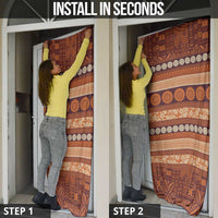 Fiji Marau na Kerisimasi Door Cover Gold Tapa Masi Inspired Christmas - Polynesian Pride