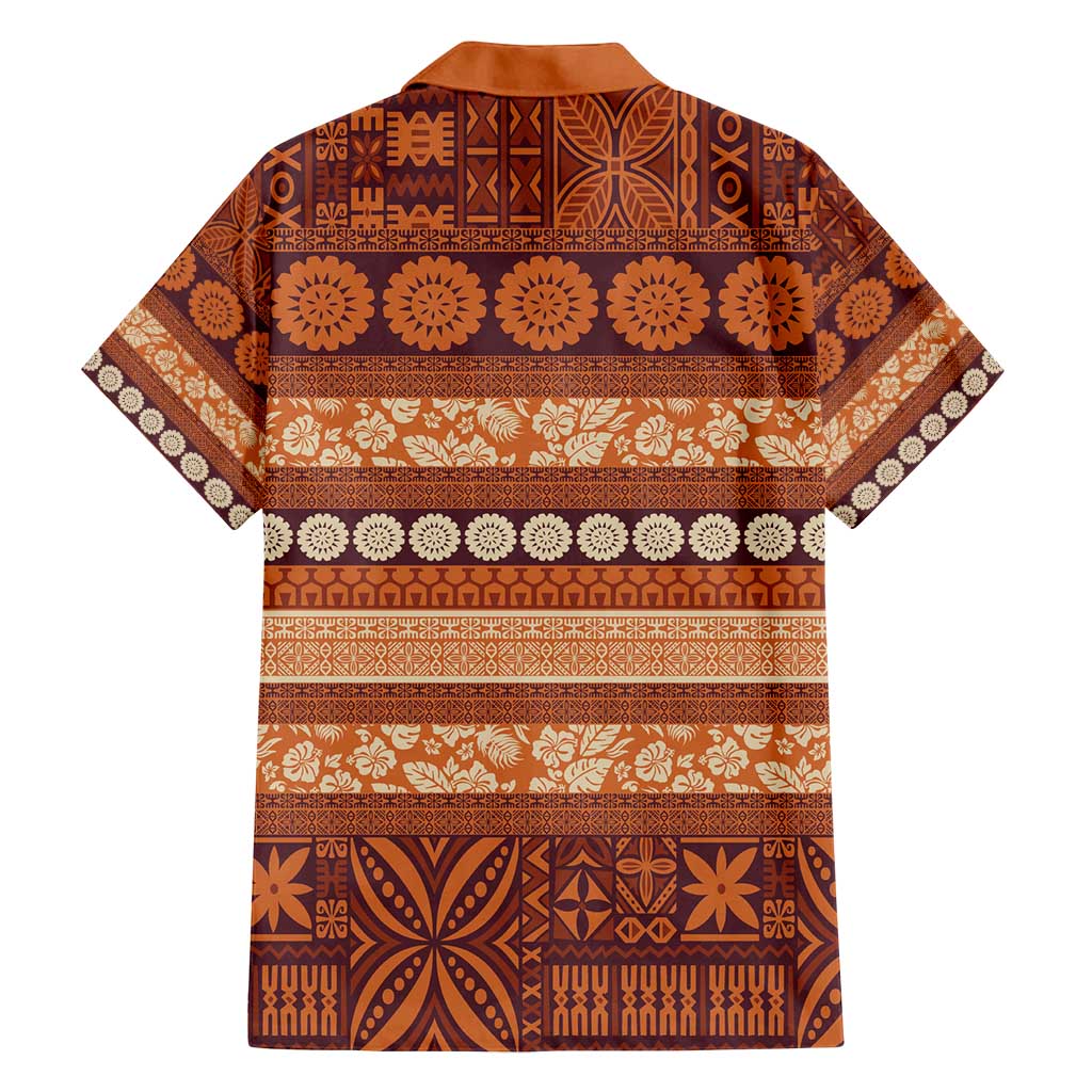 Fiji Marau na Kerisimasi Family Matching Tank Maxi Dress and Hawaiian Shirt Gold Tapa Masi Inspired Christmas - Polynesian Pride
