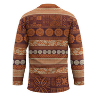 Fiji Marau na Kerisimasi Hockey Jersey Gold Tapa Masi Inspired Christmas - Polynesian Pride