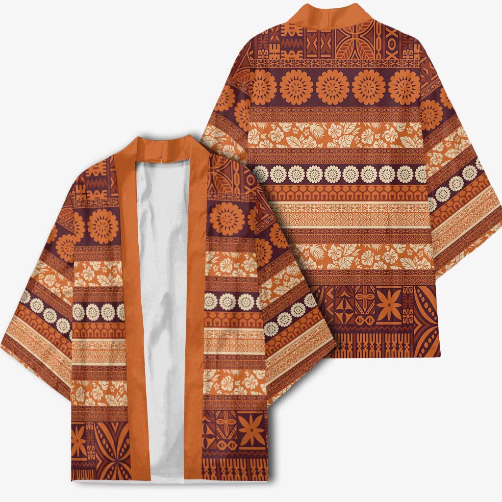 Fiji Marau na Kerisimasi Kimono Gold Tapa Masi Inspired Christmas - Polynesian Pride