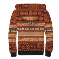 Fiji Marau na Kerisimasi Sherpa Hoodie Gold Tapa Masi Inspired Christmas - Polynesian Pride