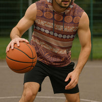 Fiji Marau na Kerisimasi Sleeveless Hoodie Gold Tapa Masi Inspired Christmas - Polynesian Pride