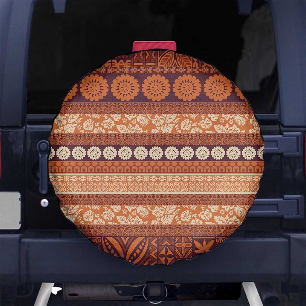 Fiji Marau na Kerisimasi Spare Tire Cover Gold Tapa Masi Inspired Christmas - Polynesian Pride