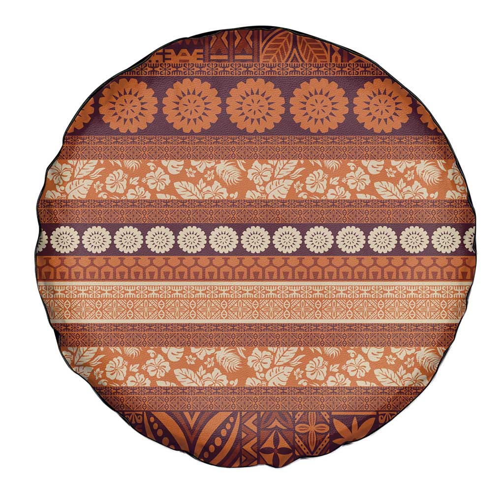 Fiji Marau na Kerisimasi Spare Tire Cover Gold Tapa Masi Inspired Christmas - Polynesian Pride