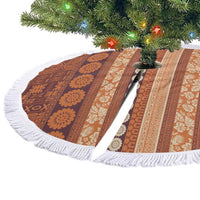 Fiji Marau na Kerisimasi Tree Skirt Gold Tapa Masi Inspired Christmas - Polynesian Pride