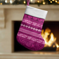 Fiji Marau na Kerisimasi Christmas Stocking Pink Tapa Masi Inspired Christmas - Polynesian Pride