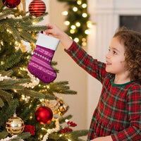 Fiji Marau na Kerisimasi Christmas Stocking Pink Tapa Masi Inspired Christmas - Polynesian Pride