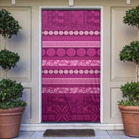 Fiji Marau na Kerisimasi Door Cover Pink Tapa Masi Inspired Christmas - Polynesian Pride