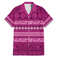 Fiji Marau na Kerisimasi Family Matching Mermaid Dress and Hawaiian Shirt Pink Tapa Masi Inspired Christmas - Polynesian Pride