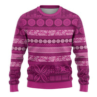 Fiji Marau na Kerisimasi Ugly Christmas Sweater Pink Tapa Masi Inspired Christmas - Polynesian Pride
