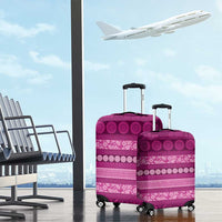 Fiji Marau na Kerisimasi Luggage Cover Pink Tapa Masi Inspired Christmas - Polynesian Pride