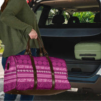 Fiji Marau na Kerisimasi Travel Bag Pink Tapa Masi Inspired Christmas - Polynesian Pride