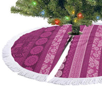 Fiji Marau na Kerisimasi Tree Skirt Pink Tapa Masi Inspired Christmas - Polynesian Pride