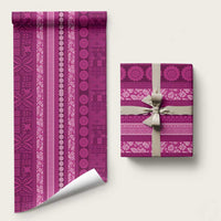 Fiji Marau na Kerisimasi Wrapping Paper Pink Tapa Masi Inspired Christmas - Polynesian Pride