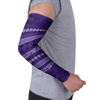 Fiji Marau na Kerisimasi Arm Sleeves Purple Tapa Masi Inspired Christmas - Polynesian Pride