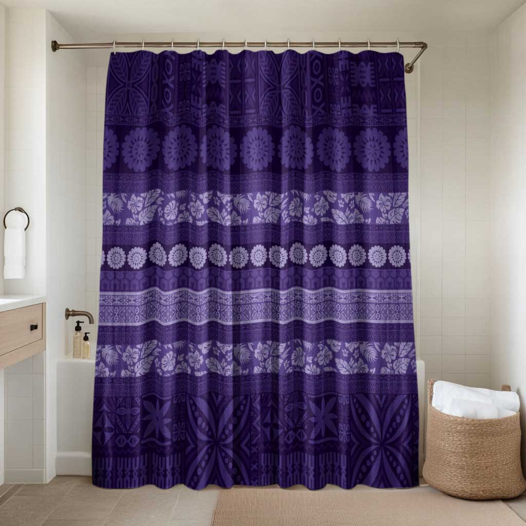 Fiji Marau na Kerisimasi Bathroom Set Purple Tapa Masi Inspired Christmas - Polynesian Pride