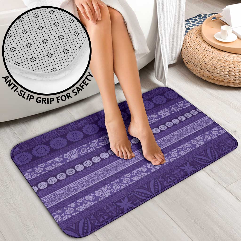 Fiji Marau na Kerisimasi Bathroom Set Purple Tapa Masi Inspired Christmas - Polynesian Pride