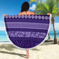 Fiji Marau na Kerisimasi Beach Blanket Purple Tapa Masi Inspired Christmas - Polynesian Pride