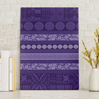 Fiji Marau na Kerisimasi Canvas Wall Art Purple Tapa Masi Inspired Christmas - Polynesian Pride