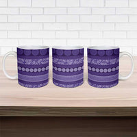 Fiji Marau na Kerisimasi Ceramic Mug Purple Tapa Masi Inspired Christmas - Polynesian Pride