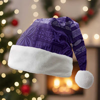 Fiji Marau na Kerisimasi Christmas Santa Hat Purple Tapa Masi Inspired Christmas - Polynesian Pride