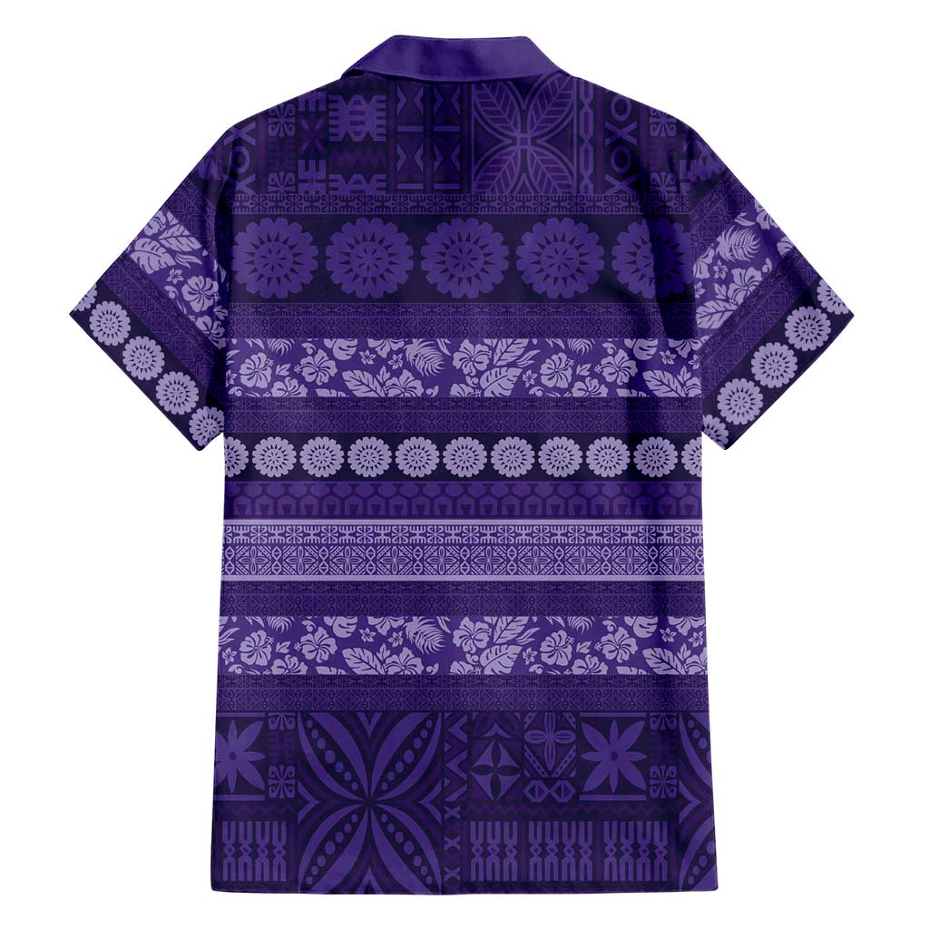 Fiji Marau na Kerisimasi Family Matching Puletasi and Hawaiian Shirt Purple Tapa Masi Inspired Christmas LT9 - Polynesian Pride