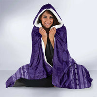 Fiji Marau na Kerisimasi Hooded Blanket Purple Tapa Masi Inspired Christmas - Polynesian Pride