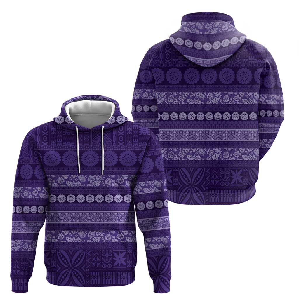 Fiji Marau na Kerisimasi Hoodie Purple Tapa Masi Inspired Christmas - Polynesian Pride