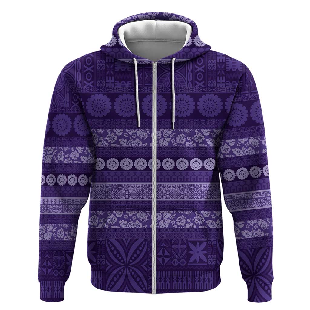 Fiji Marau na Kerisimasi Hoodie Purple Tapa Masi Inspired Christmas - Polynesian Pride