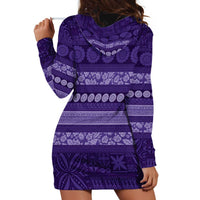 Fiji Marau na Kerisimasi Hoodie Dress Purple Tapa Masi Inspired Christmas - Polynesian Pride
