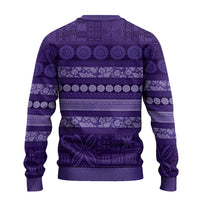 Fiji Marau na Kerisimasi Ugly Christmas Sweater Purple Tapa Masi Inspired Christmas - Polynesian Pride