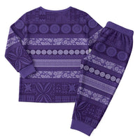 Fiji Marau na Kerisimasi Christmas Pajama Set Purple Tapa Masi Inspired Christmas - Polynesian Pride