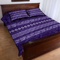 Fiji Marau na Kerisimasi Quilt Bed Set Purple Tapa Masi Inspired Christmas - Polynesian Pride