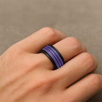 Fiji Marau na Kerisimasi Spinner Ring Purple Tapa Masi Inspired Christmas - Polynesian Pride