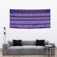 Fiji Marau na Kerisimasi Tapestry Purple Tapa Masi Inspired Christmas - Polynesian Pride