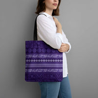 Fiji Marau na Kerisimasi Tote Bag Purple Tapa Masi Inspired Christmas - Polynesian Pride
