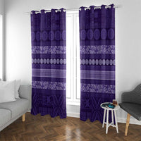 Fiji Marau na Kerisimasi Window Curtain Purple Tapa Masi Inspired Christmas - Polynesian Pride