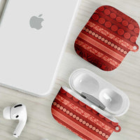 Fiji Marau na Kerisimasi AirPods Case Red Tapa Masi Inspired Christmas - Polynesian Pride