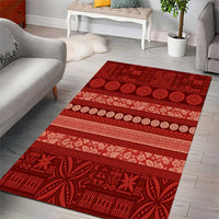 Fiji Marau na Kerisimasi Area Rug Red Tapa Masi Inspired Christmas - Polynesian Pride