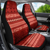 Fiji Marau na Kerisimasi Car Seat Cover Red Tapa Masi Inspired Christmas - Polynesian Pride
