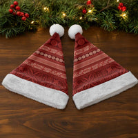 Fiji Marau na Kerisimasi Christmas Santa Hat Red Tapa Masi Inspired Christmas - Polynesian Pride