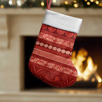 Fiji Marau na Kerisimasi Christmas Stocking Red Tapa Masi Inspired Christmas - Polynesian Pride