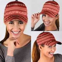 Fiji Marau na Kerisimasi Classic Cap Red Tapa Masi Inspired Christmas - Polynesian Pride