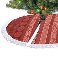 Fiji Marau na Kerisimasi Tree Skirt Red Tapa Masi Inspired Christmas - Polynesian Pride