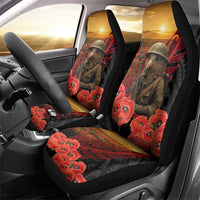 Maori Kiwi Soldier Fern Tattoo ANZAC Day Car Seat Cover Lest We Forget
