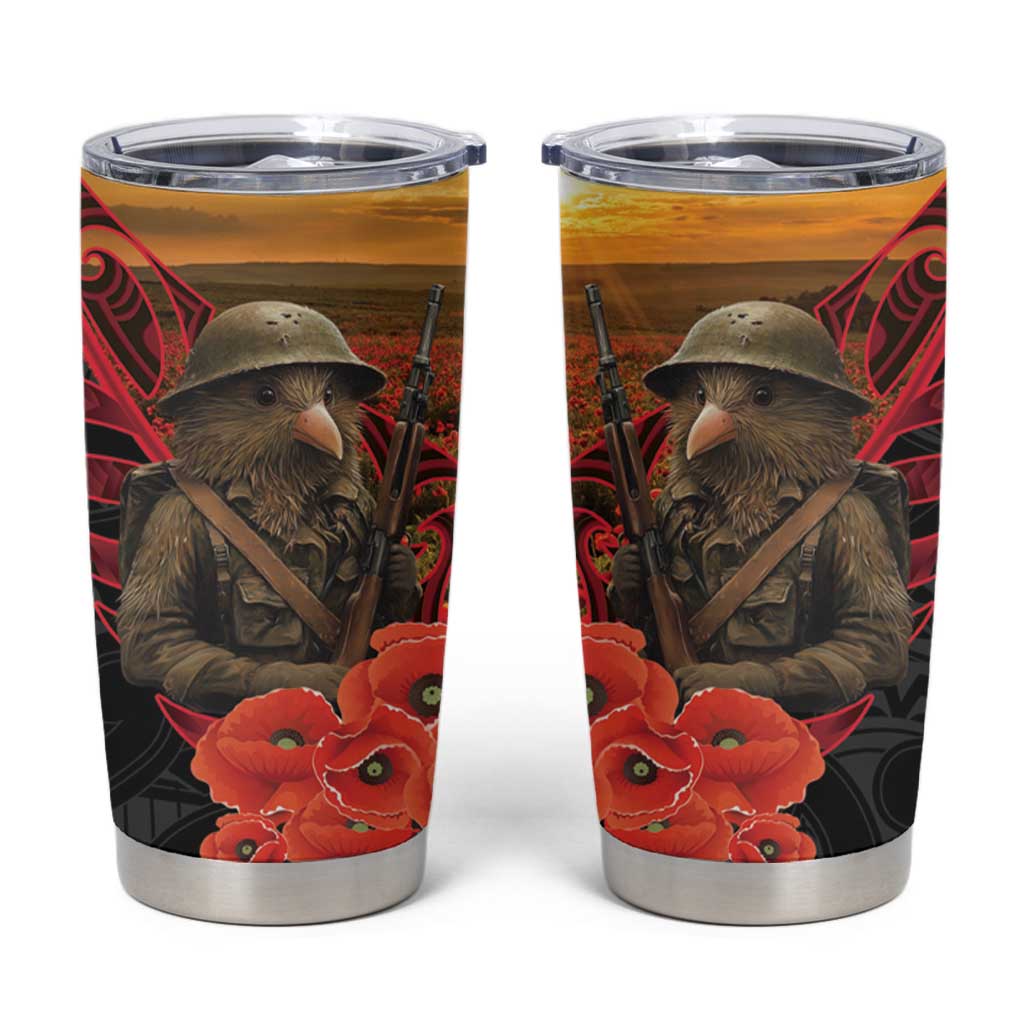 Maori Kiwi Soldier Fern Tattoo ANZAC Day Tumbler Cup Lest We Forget